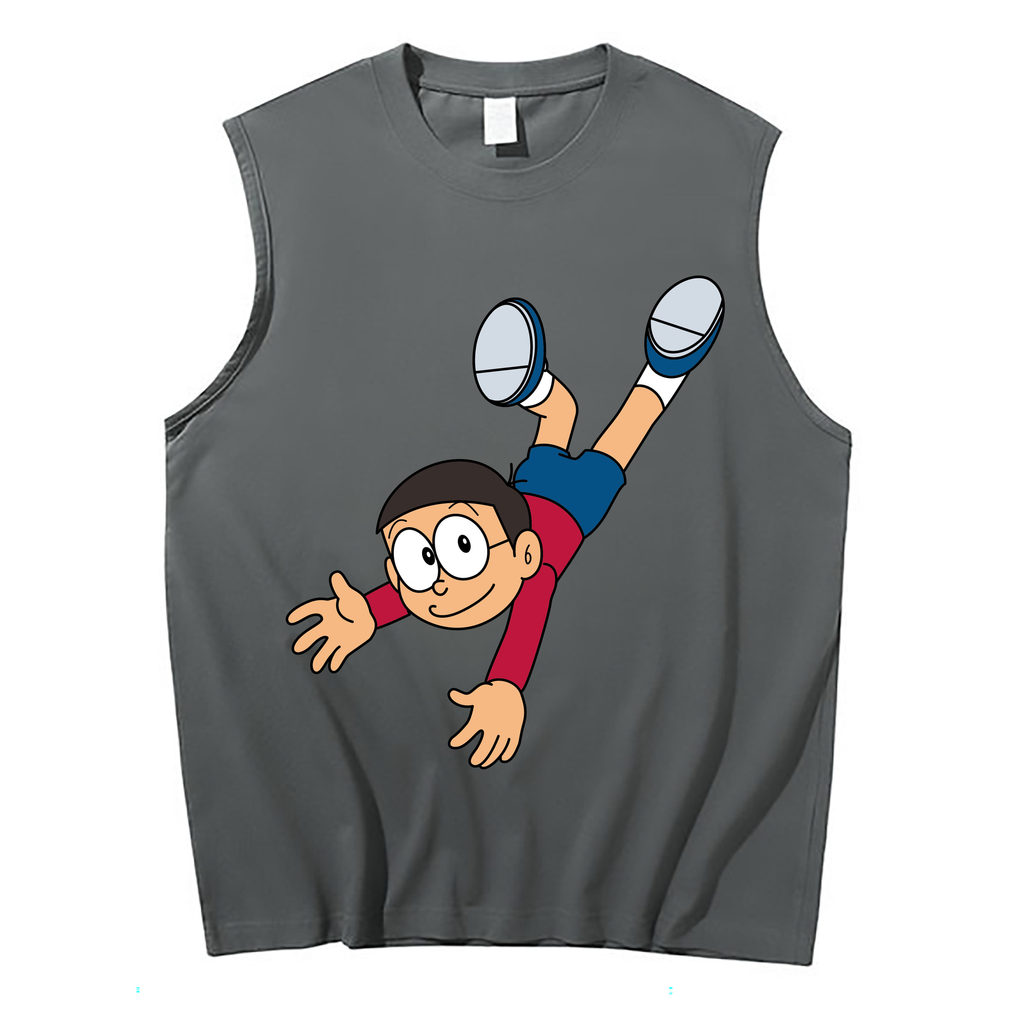 （画像用） ドラえもん 野比 のび太 Doraemon Nobita Nobi コットン100％タンクトップ（フロントプリント）